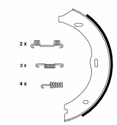 HELLA PAGID Комплект тормозных колодок, стояночная тормозная с 8DA 355 050-561